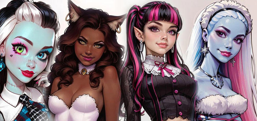 Monster High girls. (Warning - nsfw)